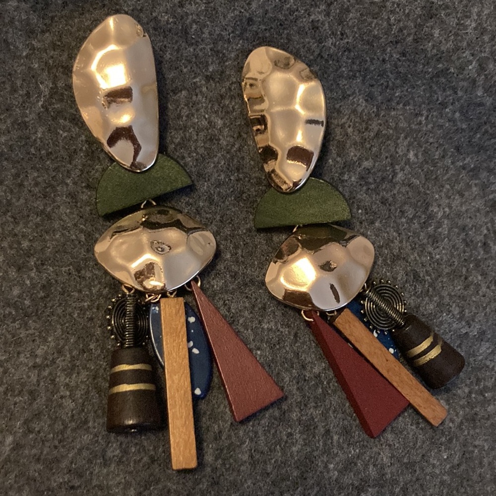 Unique Large Statement Earrings - image 1